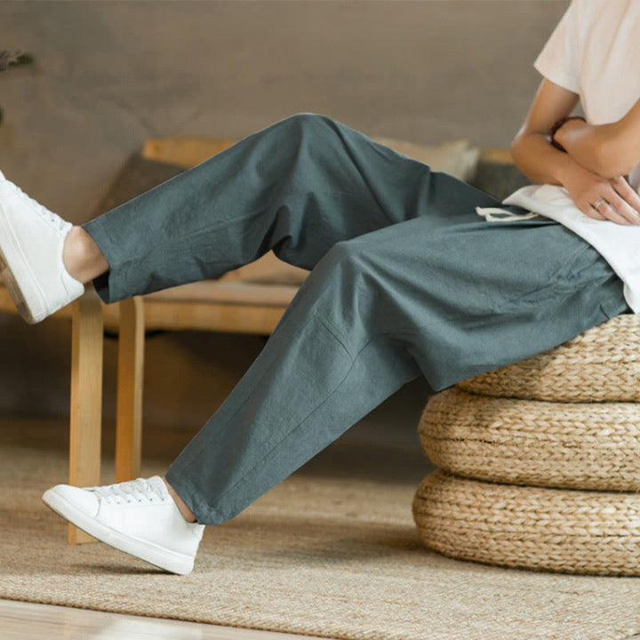 Pantalon d'été en coton avec poches Buddha Stones pour homme - image 7