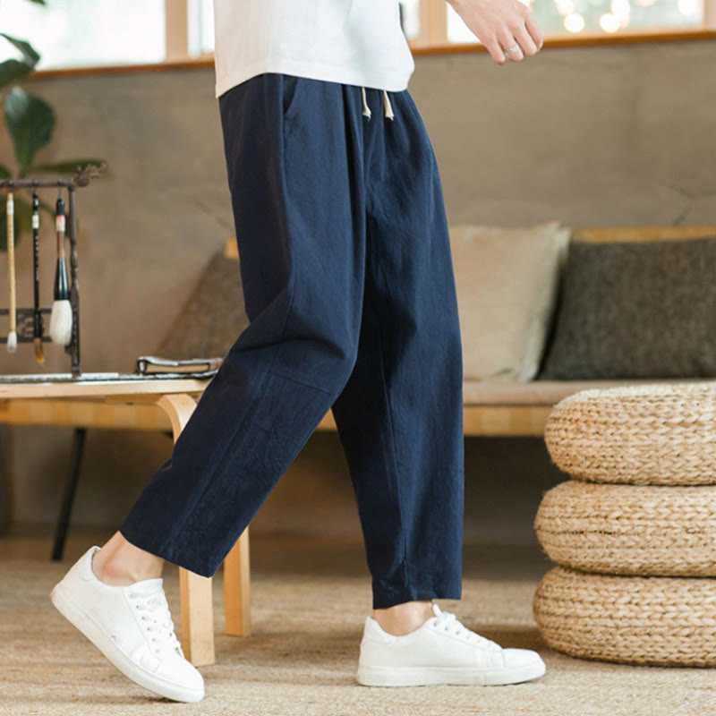 Pantalon d'été en coton avec poches Buddha Stones pour homme - image 15