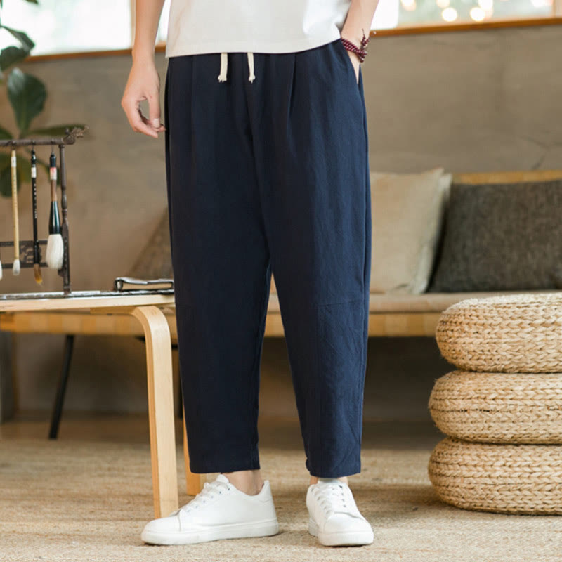Pantalon d'été en coton avec poches Buddha Stones pour homme - image 15