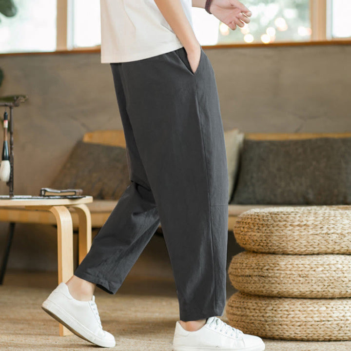 Pantalon d'été en coton avec poches Buddha Stones pour homme - image 19