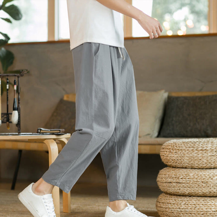 Pantalon d'été en coton avec poches Buddha Stones pour homme - image 23