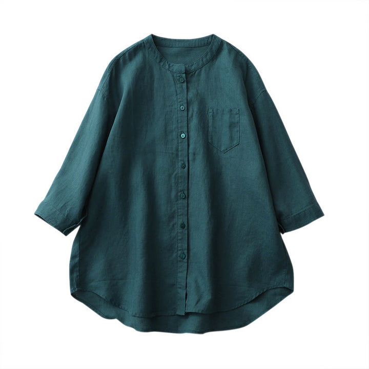 Chemise boutonnée à manches trois-quarts et motif Buddha Stones - image 15