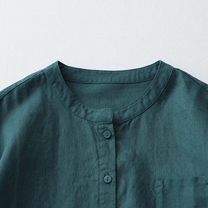 Chemise boutonnée à manches trois-quarts et motif Buddha Stones - image 15