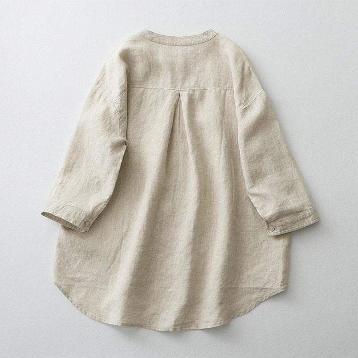 Chemise boutonnée à manches trois-quarts et motif Buddha Stones - image 2