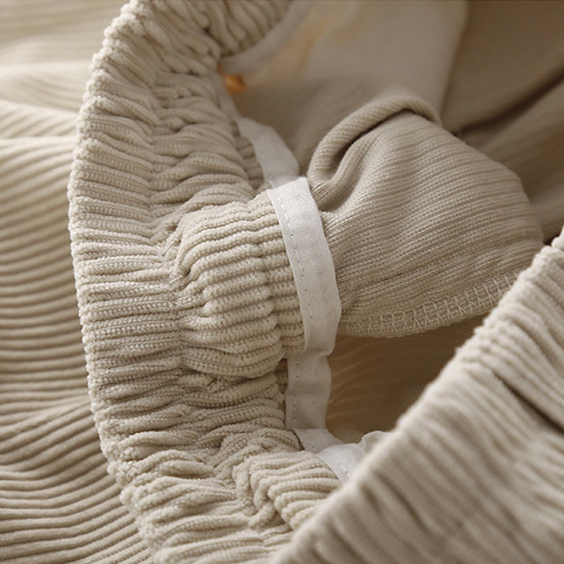 Pantalon sarouel en velours côtelé de coton uni vintage Buddha Stones Commute pour femme avec poches - image 11