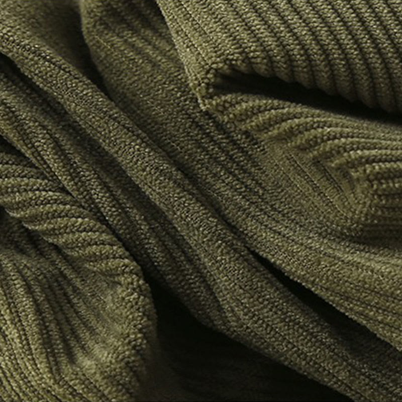 Pantalon sarouel en velours côtelé de coton uni vintage Buddha Stones Commute pour femme avec poches - image 7