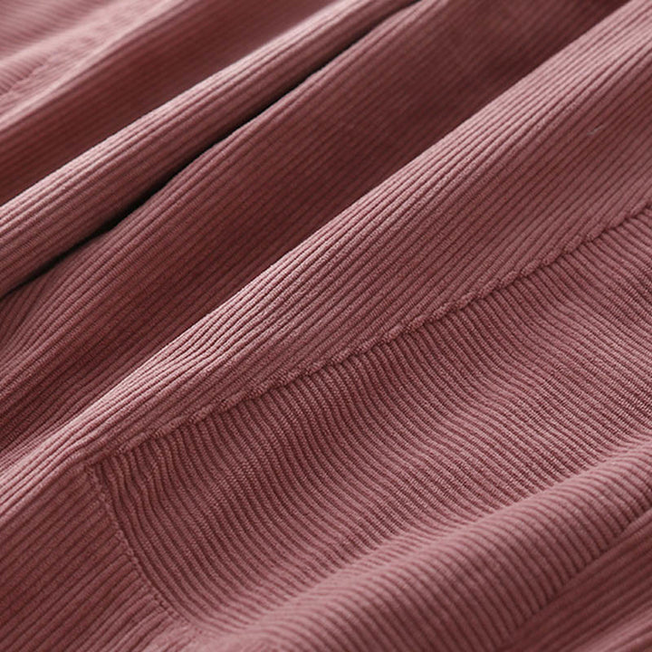 Pantalon sarouel en velours côtelé de coton uni vintage Buddha Stones Commute pour femme avec poches - image 15