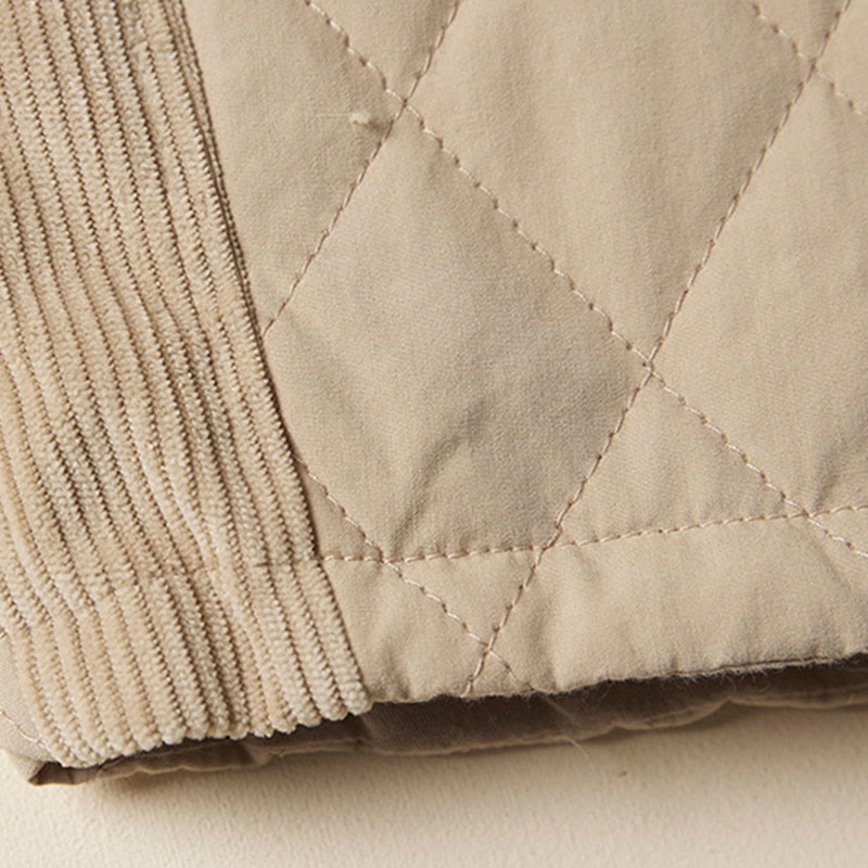 Pantalon sarouel en coton matelassé à motif losanges Buddha Stones pour femme, doublé polaire thermique, avec poches - image 16