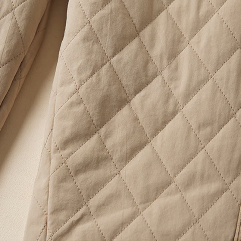 Pantalon harem thermique en coton pour femme, avec poches, motif matelassé en losanges et Buddha Stones - image 15