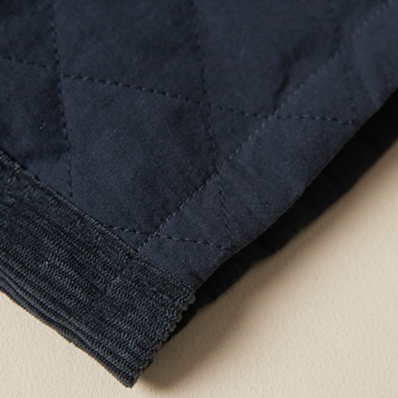 Pantalon sarouel en coton matelassé à motif losanges Buddha Stones pour femme, doublé polaire thermique, avec poches - image 8