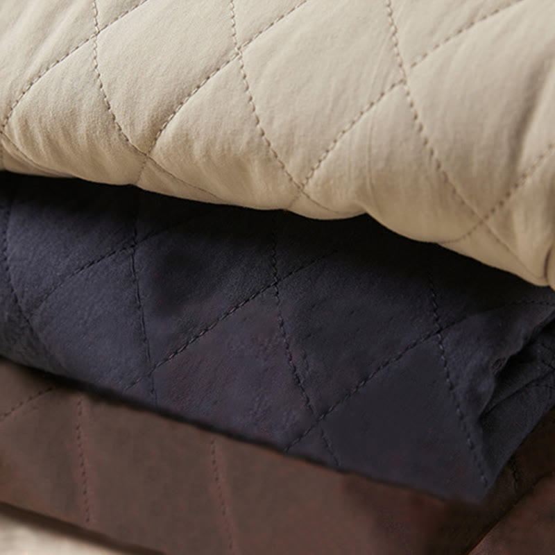 Pantalon sarouel en coton matelassé à motif losanges Buddha Stones pour femme, doublé polaire thermique, avec poches - image 29