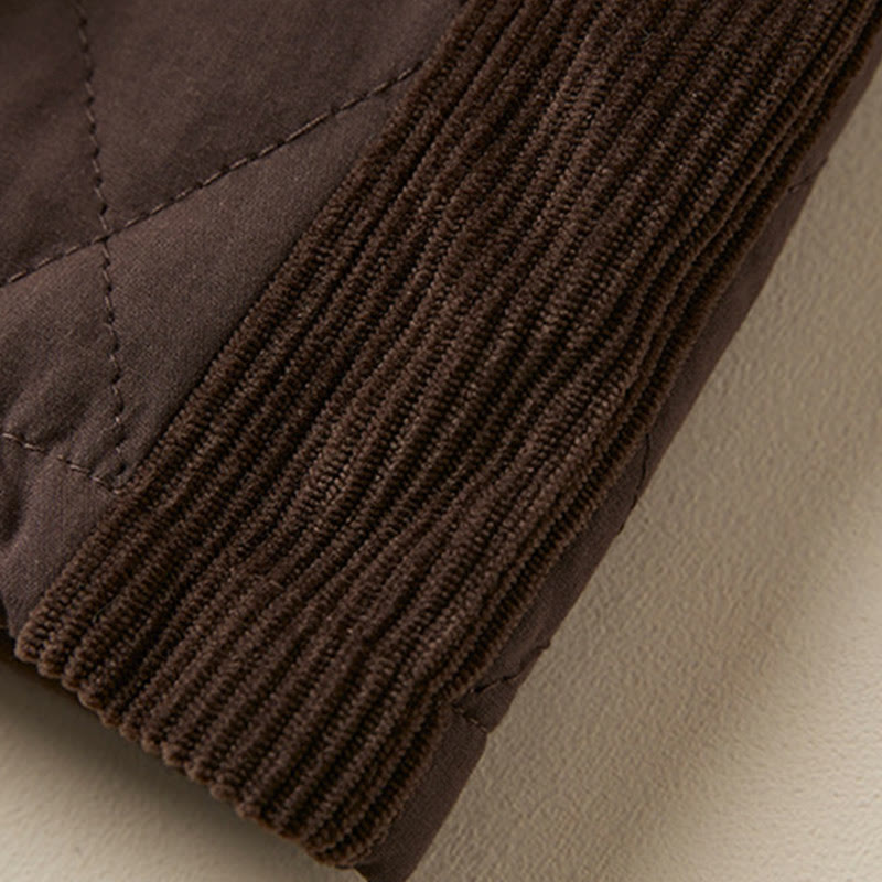 Pantalon harem thermique en coton pour femme, avec poches, motif matelassé en losanges et Buddha Stones - image 24