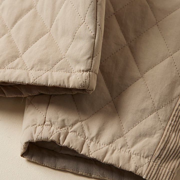 Pantalon sarouel en coton matelassé à motif losanges Buddha Stones pour femme, doublé polaire thermique, avec poches - image 17