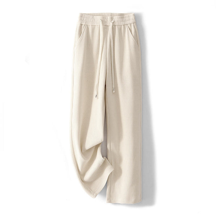 Pantalon décontracté Buddha Stones pour femme, couleur unie, jambes larges, en velours côtelé, doublé polaire de coton, avec poches - image 8