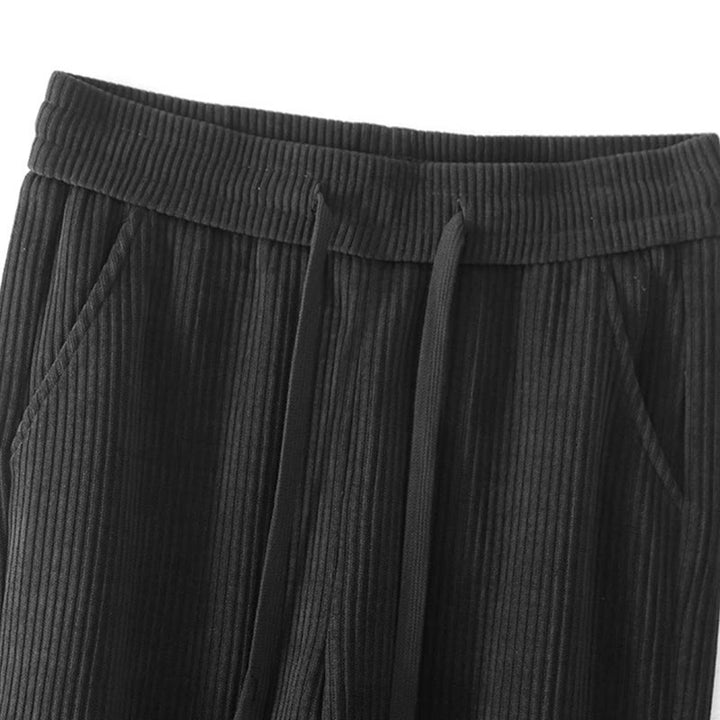 Pantalon décontracté Buddha Stones pour femme, couleur unie, jambes larges, en velours côtelé, doublé polaire de coton, avec poches - image 10
