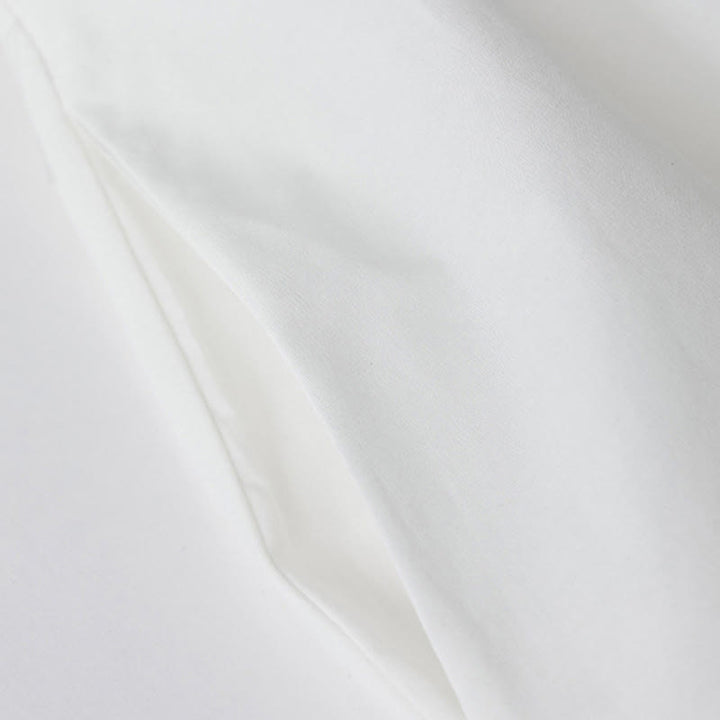 Robe mi-longue en coton à manches longues et revers à lacets avec poches, imprimé Buddha Stones et lignes irrégulières - image 12