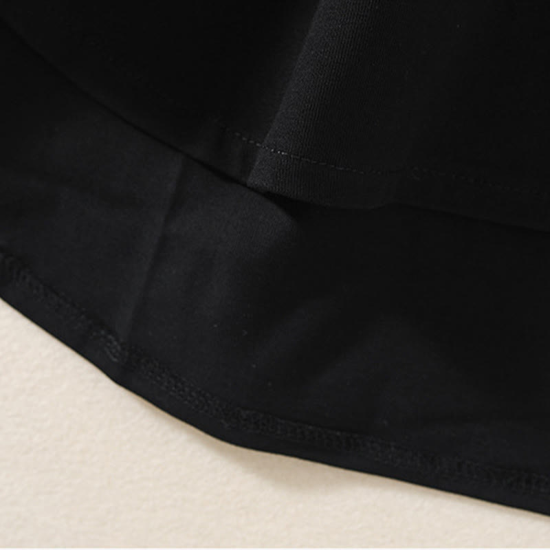 T-shirt décontracté à manches longues en coton et lin pur avec ourlet irrégulier et motif Buddha Stones pour femme - image 9