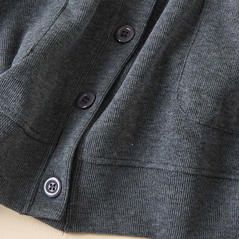 Veste à capuche en coton avec poches et boutons unis Buddha Stones pour femme - image 3