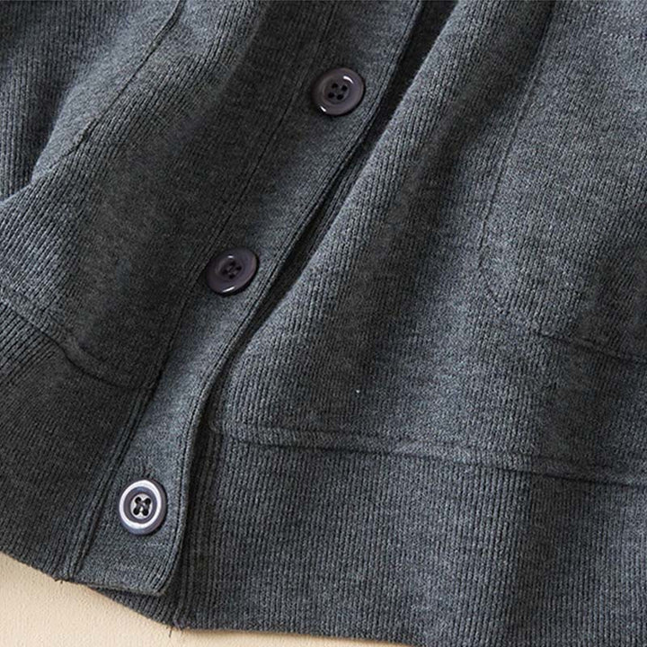 Veste à capuche en coton avec poches et boutons unis Buddha Stones pour femme - image 3