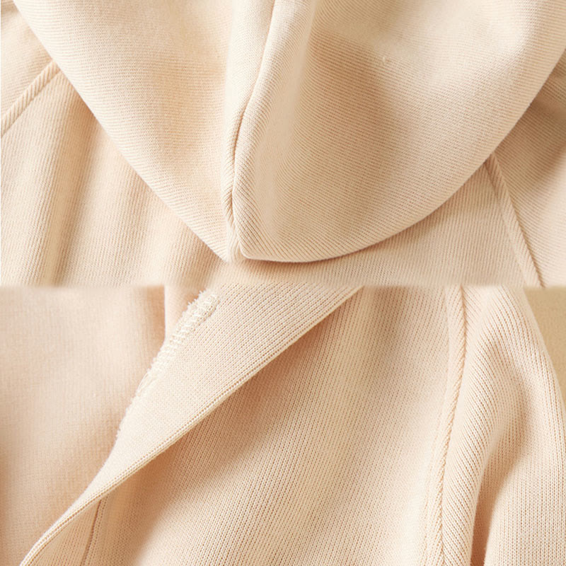 Veste à capuche en coton avec poches et boutons unis Buddha Stones pour femme - image 12