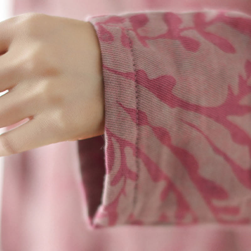 Veste femme à imprimé feuilles et Buddha Stones avec poches - image 12