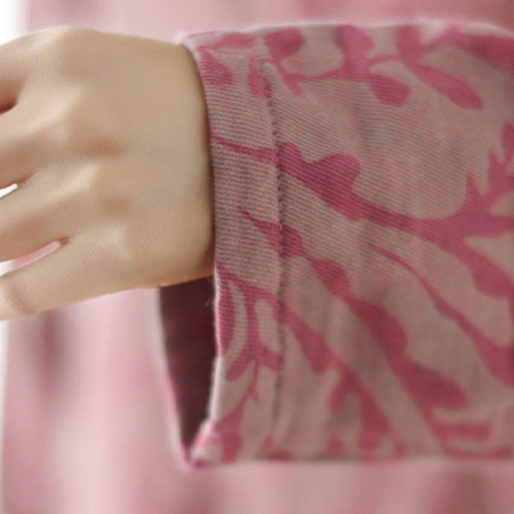 Veste femme à imprimé feuilles et Buddha Stones avec poches - image 12