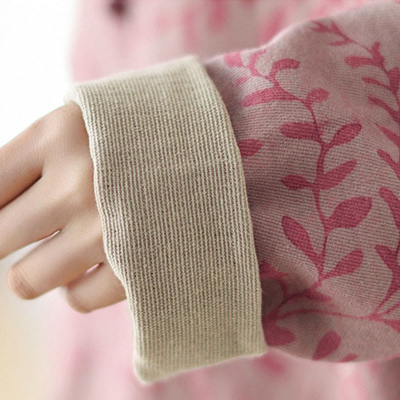 Veste femme à imprimé feuilles et Buddha Stones avec poches - image 13