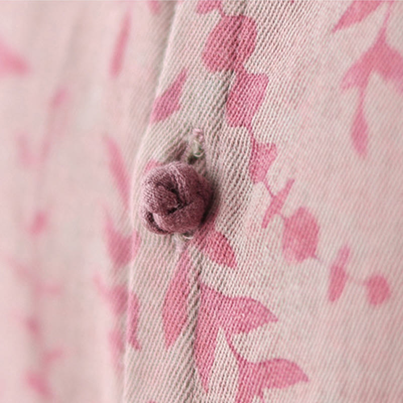 Veste en coton et lin pour femme avec poches, imprimé Buddha Stones - image 16