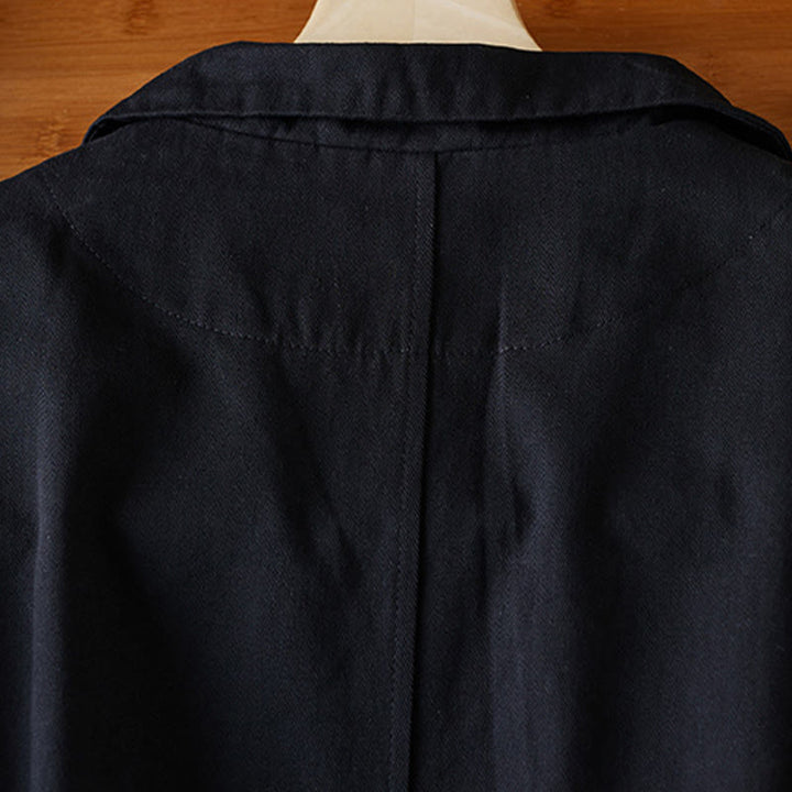 Veste de costume en coton à boutons unis et poches pour femme Buddha Stones - image 12