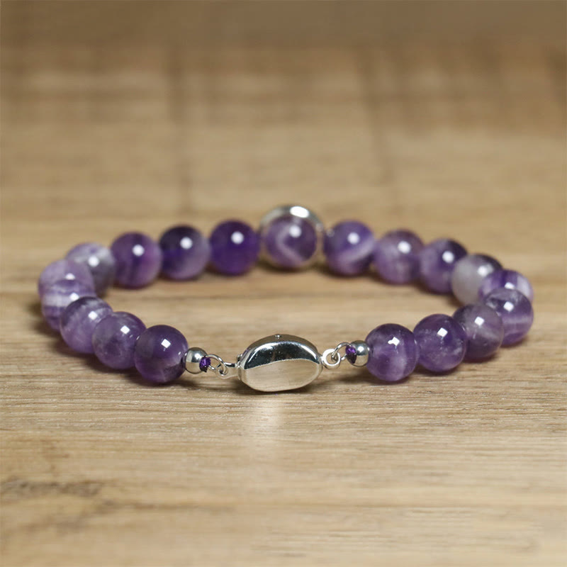 Bracelet en perles d'améthyste naturelle Buddha Stones , équilibre, soulagement du stress - image 10