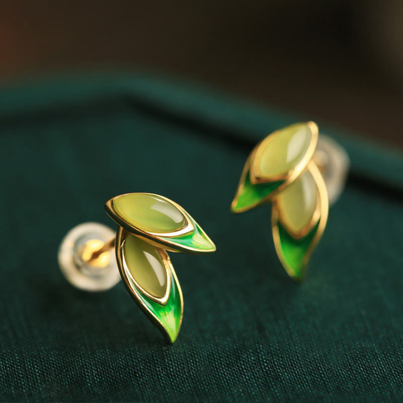 Boucles d'oreilles en argent sterling 925 et jade avec pierres de Buddha Stones  - image 2