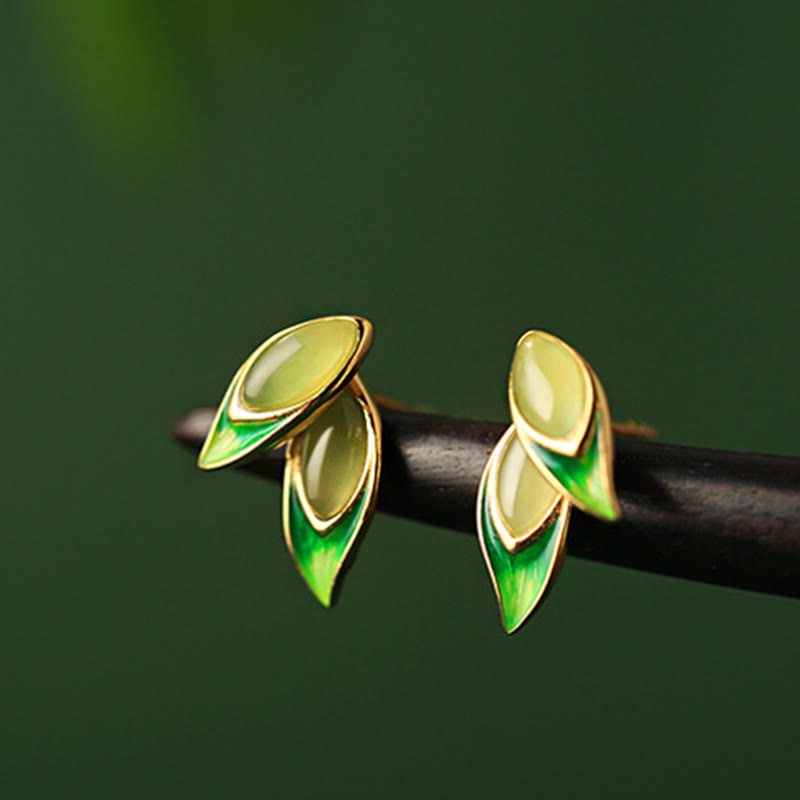 Boucles d'oreilles en argent sterling 925 et jade avec pierres de Buddha Stones  - image 10