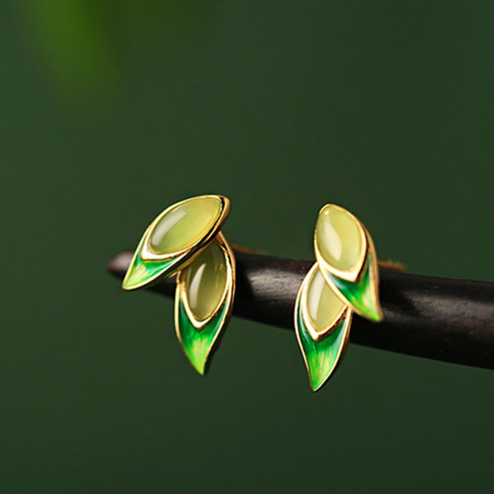 Boucles d'oreilles en argent sterling 925 et jade avec pierres de Buddha Stones  - image 10