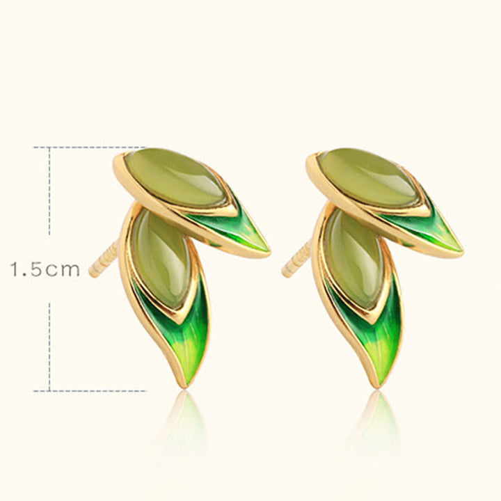 Boucles d'oreilles en argent sterling 925 et jade avec pierres de Buddha Stones  - image 8