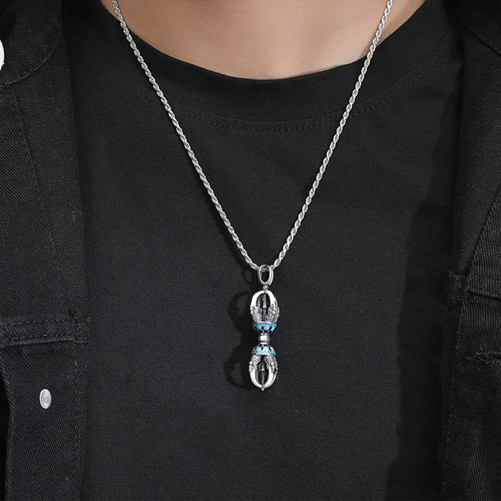 Collier pendentif en cuivre tibétain Buddha Stones et pouvoir spirituel Vajra Dorje - image 4