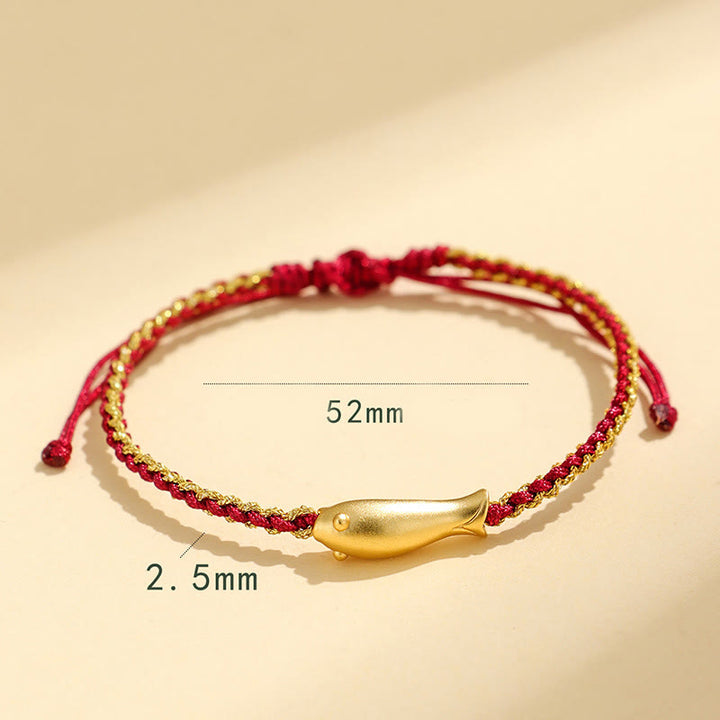 Bracelet de protection en corde et argent sterling 999 avec Buddha Stones et poisson koï porte-bonheur - image 13