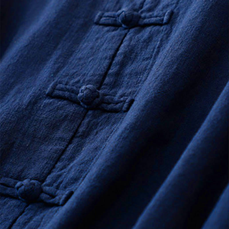 Vêtements décontractés en coton avec boutons et nœuds chinois , Buddha Stones , littéraires et artistiques - image 11