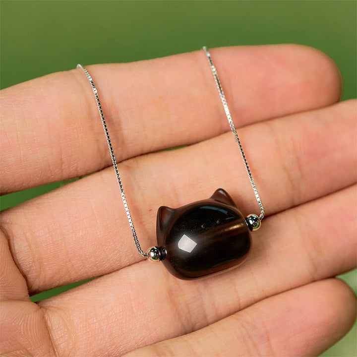 Bracelet en argent sterling 925 avec Buddha Stones et obsidienne glacée naturelle - image 8