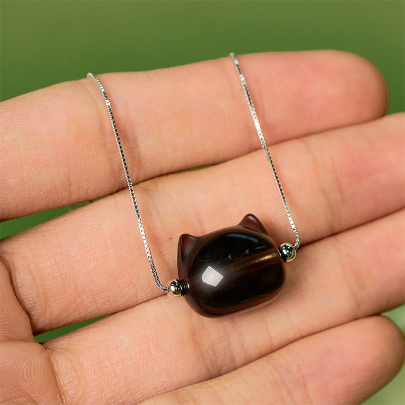 Bracelet en argent sterling 925 avec Buddha Stones et obsidienne glacée naturelle - image 8