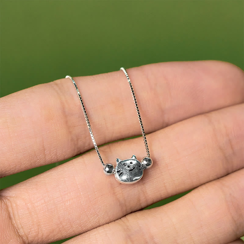 Bracelet chaîne en argent sterling 925 avec mini chat et pierres de Buddha Stones - image 9