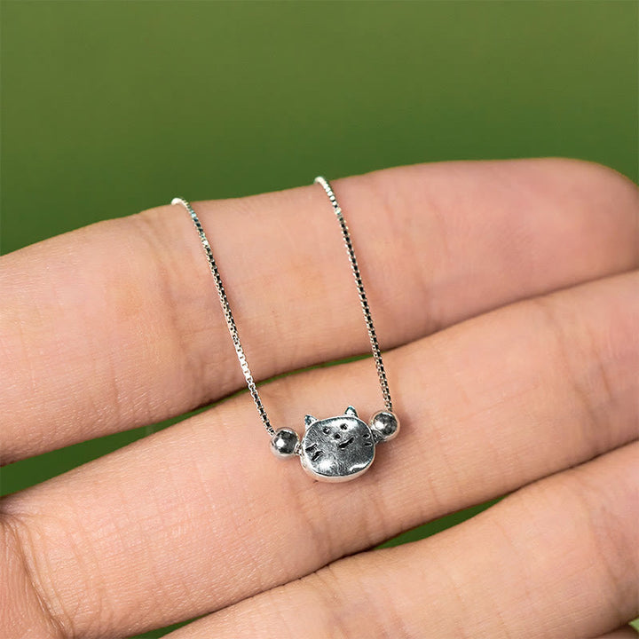 Bracelet chaîne en argent sterling 925 avec mini chat et pierres de Buddha Stones - image 9
