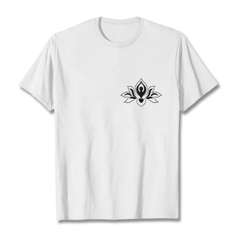 T-shirt à motif Buddha Stones, lotus, méditation - Blanc - 2XL - image 1