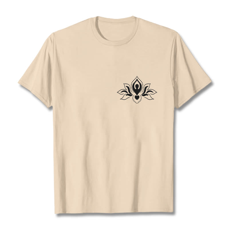T-shirt à motif Buddha Stones, lotus, méditation - Bisque - 2XL - image 9