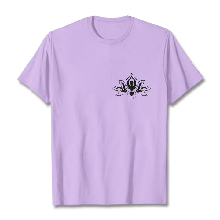 T-shirt à motif Buddha Stones, lotus, méditation - Prune - 2XL - image 17