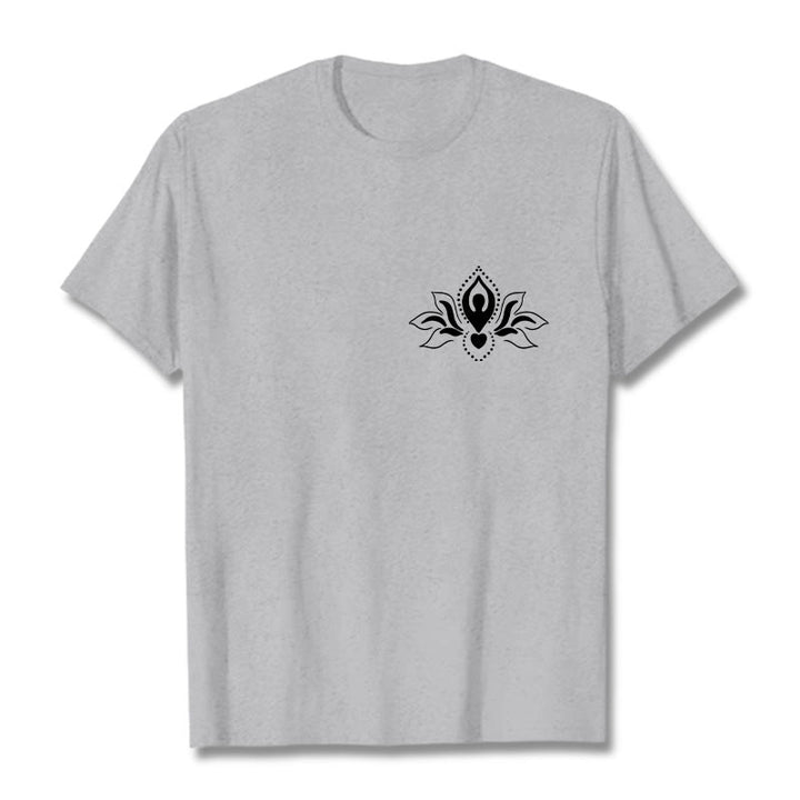 T-shirt à motif Buddha Stones, lotus, méditation - Gris clair - 2XL - image 20