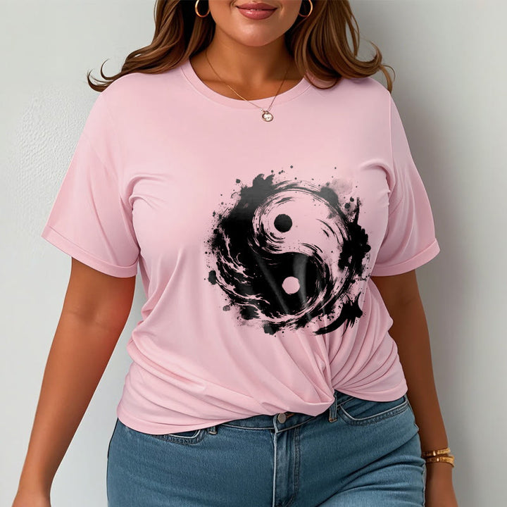 T-shirt à motif Yin Yang et Buddha Stones - image 14