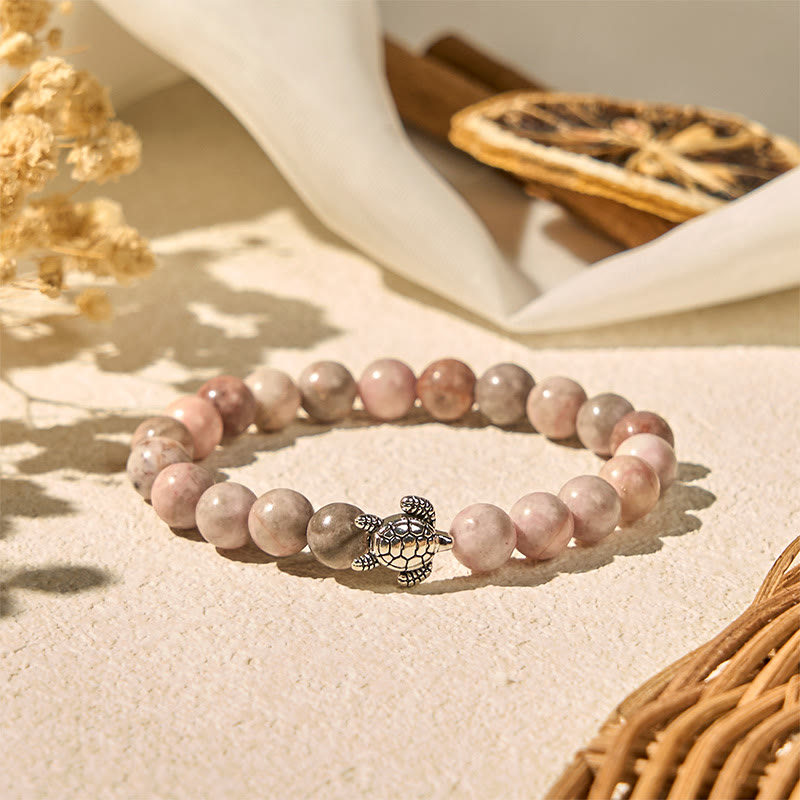 Bracelet de protection en jaspe zèbre motif tortue Buddha Stones - image 3