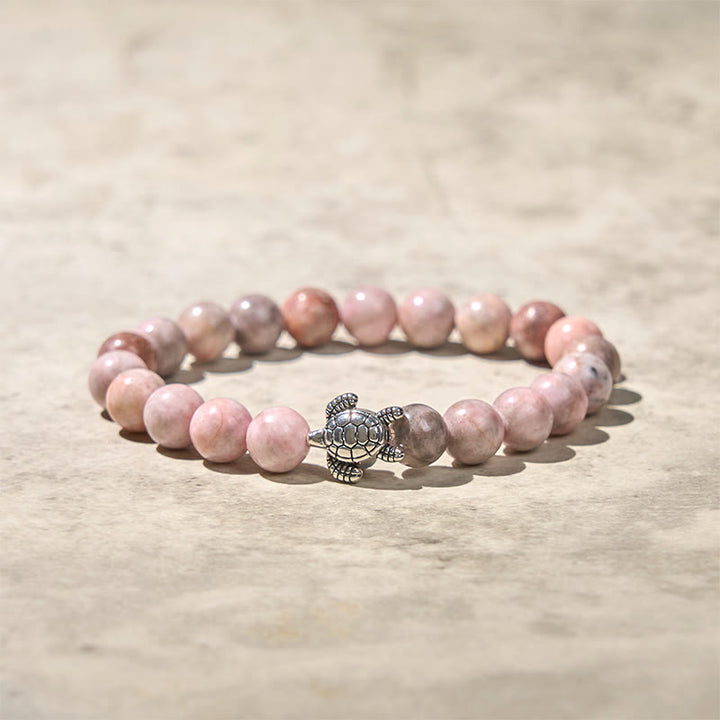 Bracelet de protection en jaspe zèbre motif tortue Buddha Stones - image 5