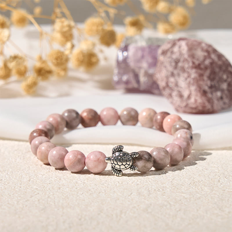 Bracelet de protection en jaspe zèbre motif tortue Buddha Stones - image 2