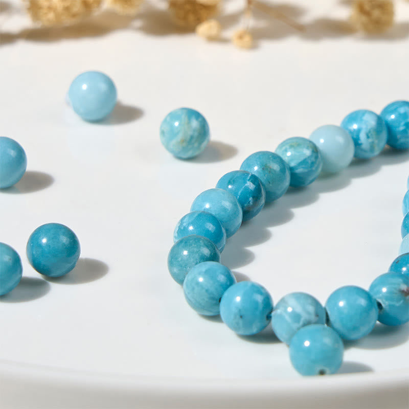 Bracelet de perles de sagesse en larimar naturel pour chat avec Buddha Stones - image 6